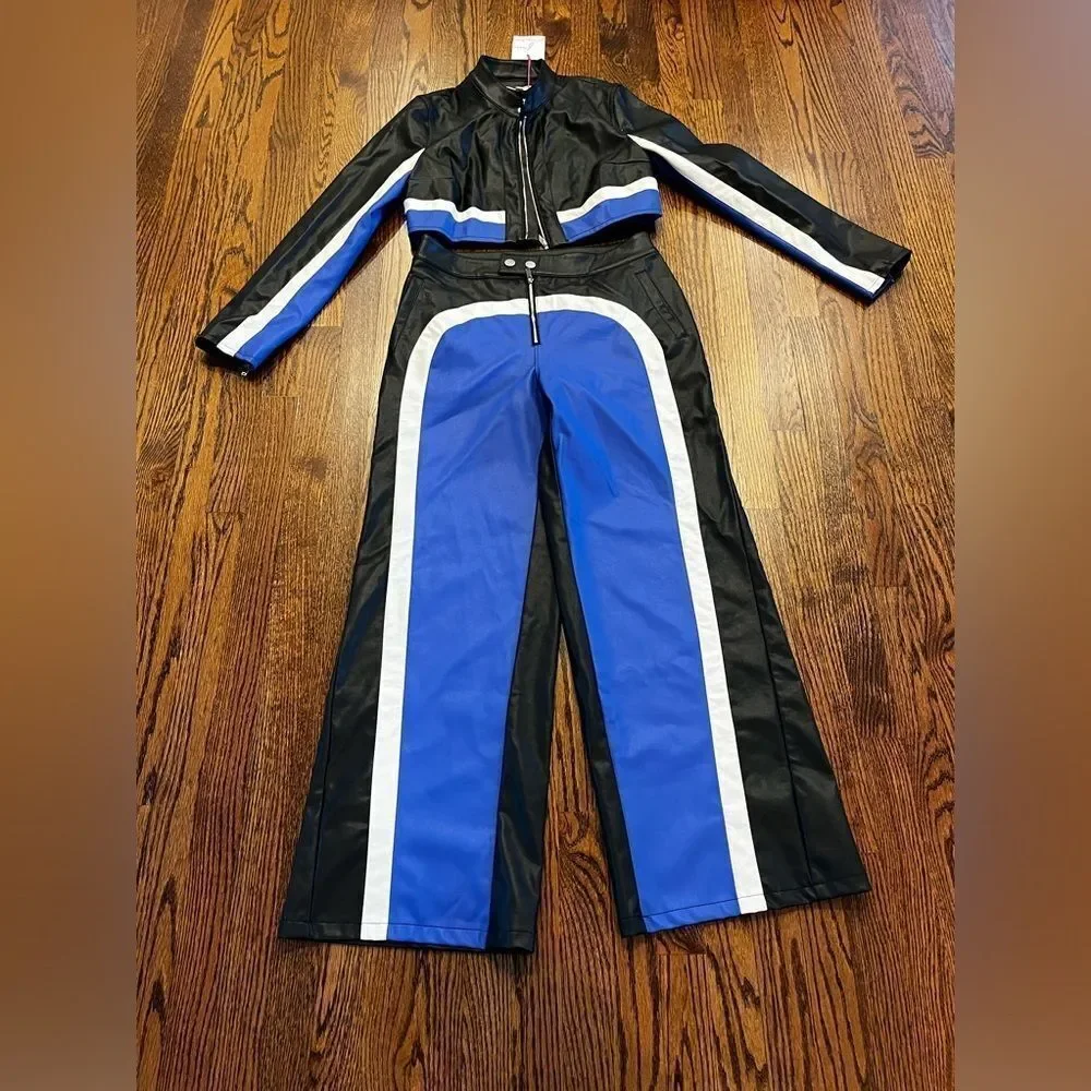 Free People Size Medium Set Incognito Moto Suit $348.00